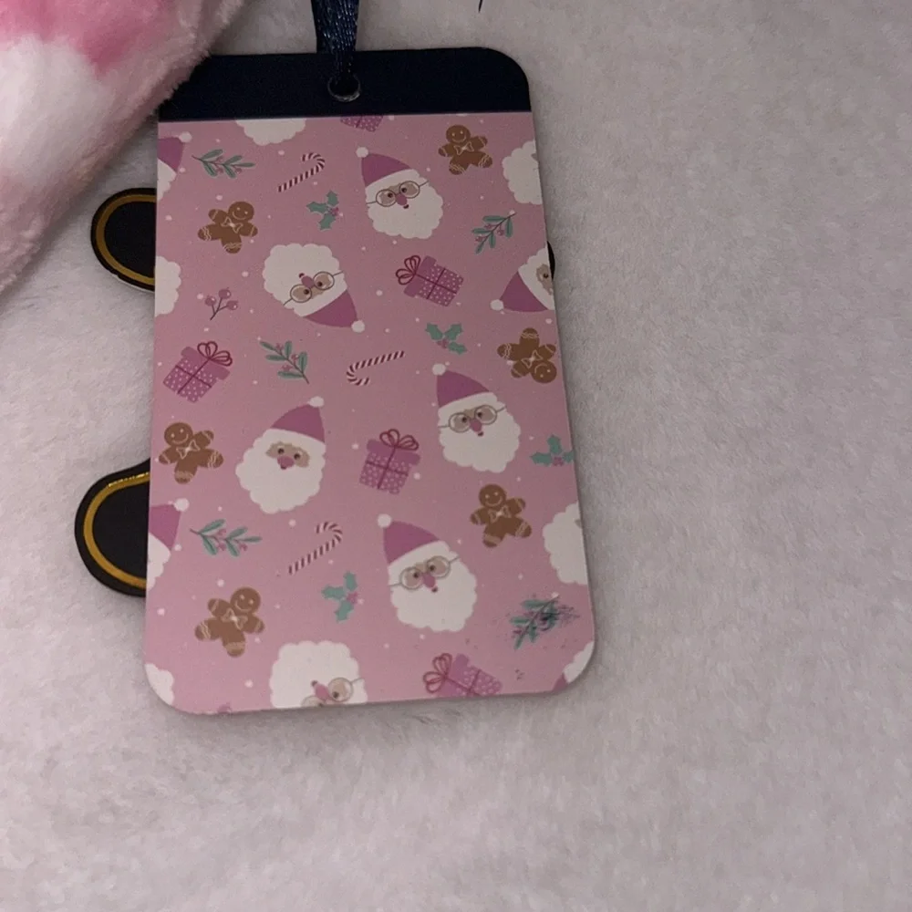 Rachel Roy Pink Gingerbread & Santa Blanket